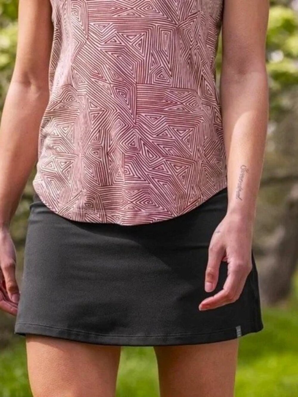 Title Nine Dream Skort Sz S Black Tennis Tenniscore Pickleball Mini Skirt